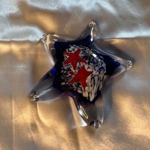 Starfish glass paperweight